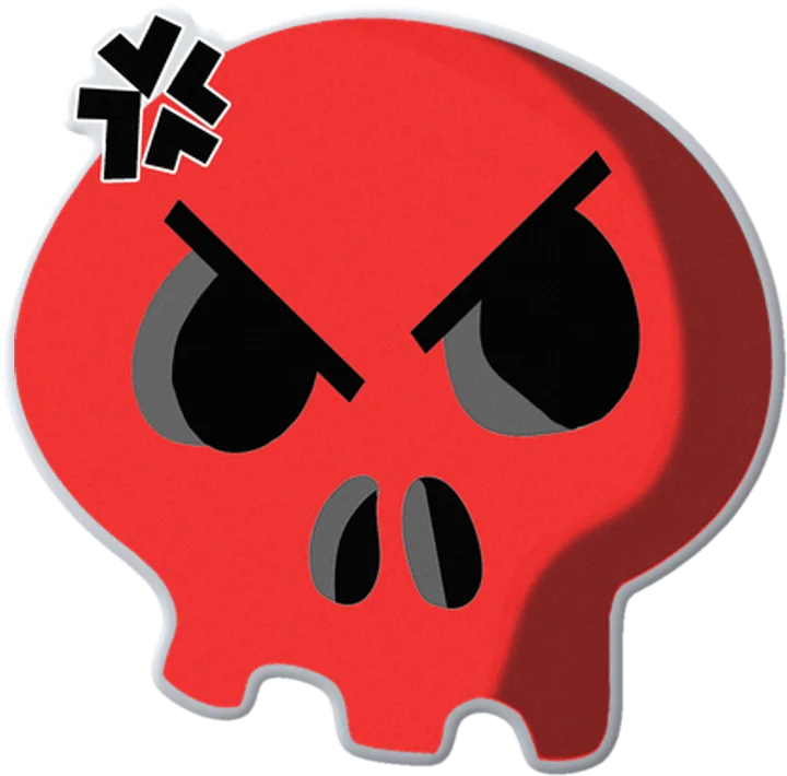 Angry Skull Pin