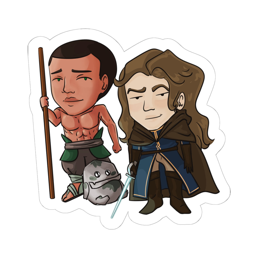 Cello, Eddie, and Little Izzy Sticker (Chibi-Style)