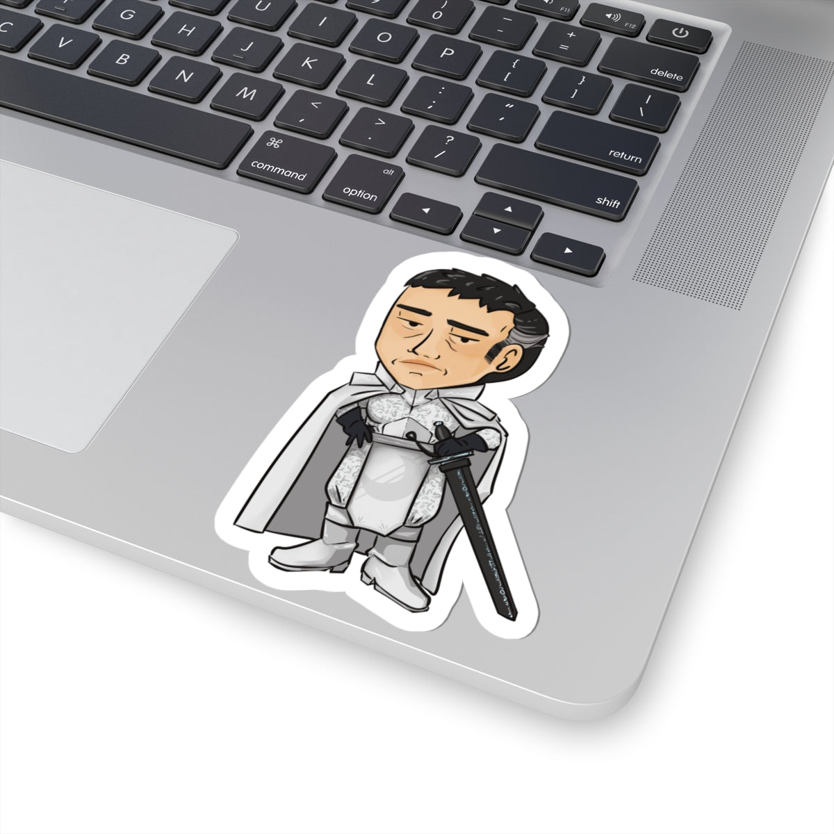 Rook with Black Sword Sticker (Chibi-Style)