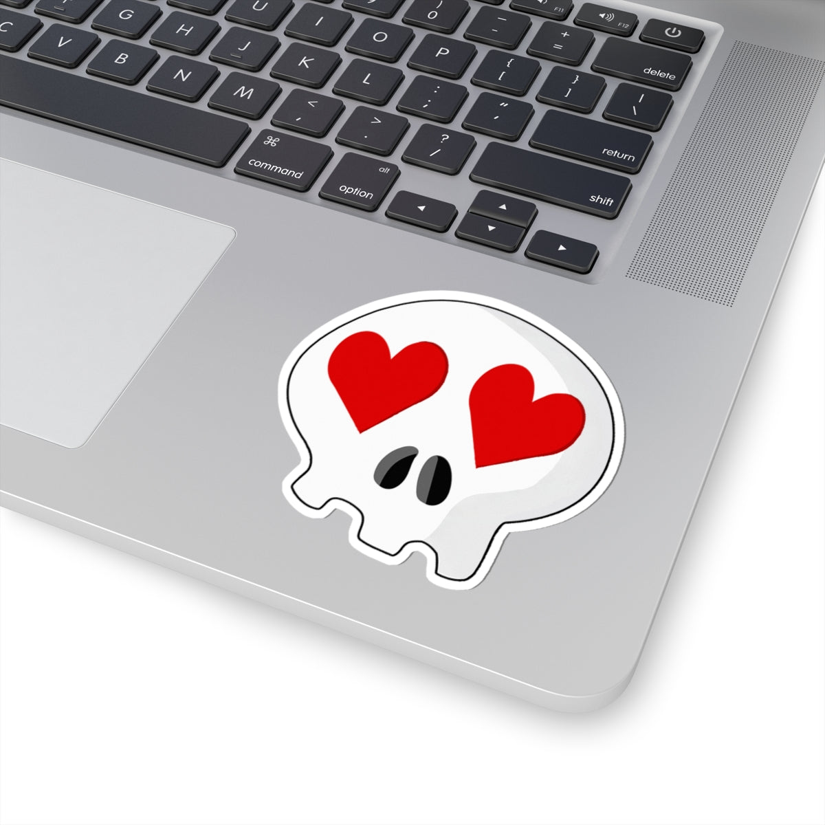 Heart-Eyes Skull Sticker
