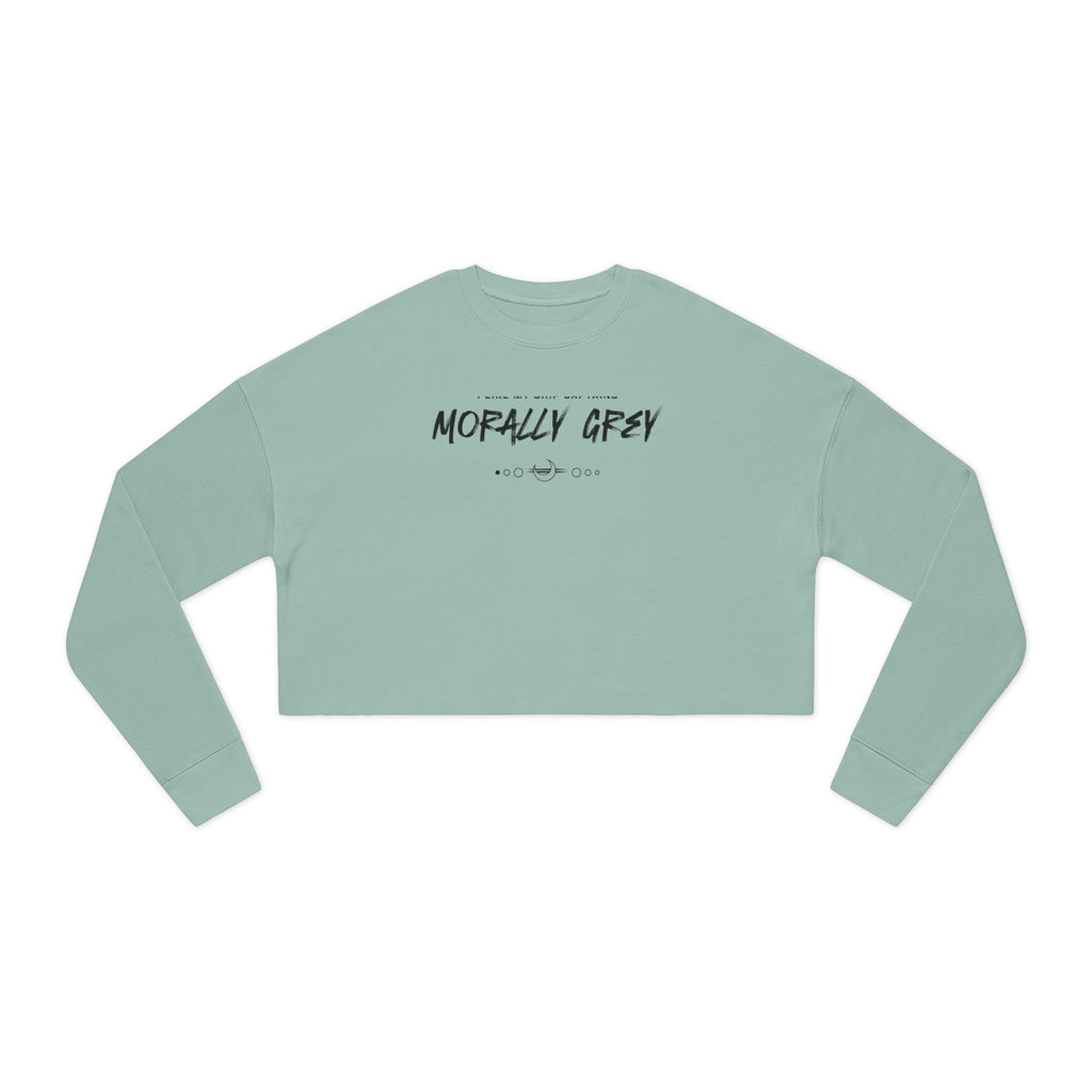 I Like My Ship Captains Morally Grey Cropped Sweatshirt