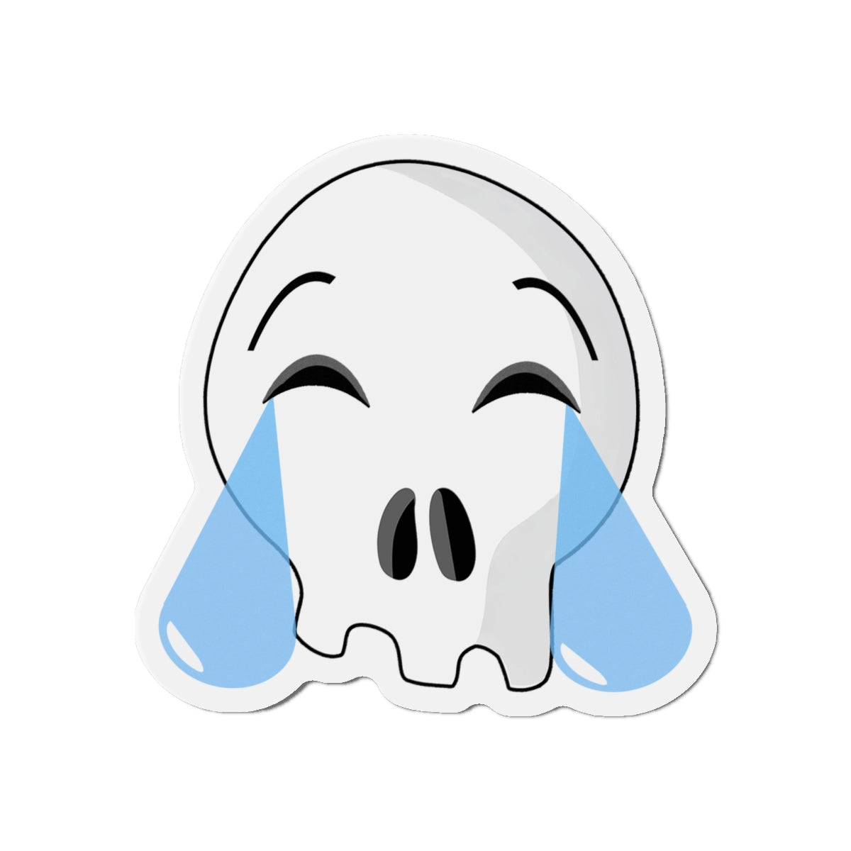 Laughing Crying Skull Magnet