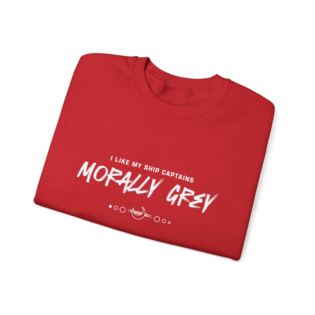 I Like My Ship Captains Morally Grey Crewneck Sweatshirt - Colors
