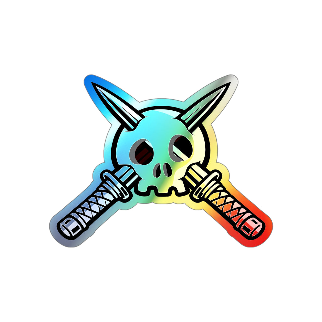 Trench Logo (White) Holographic Sticker
