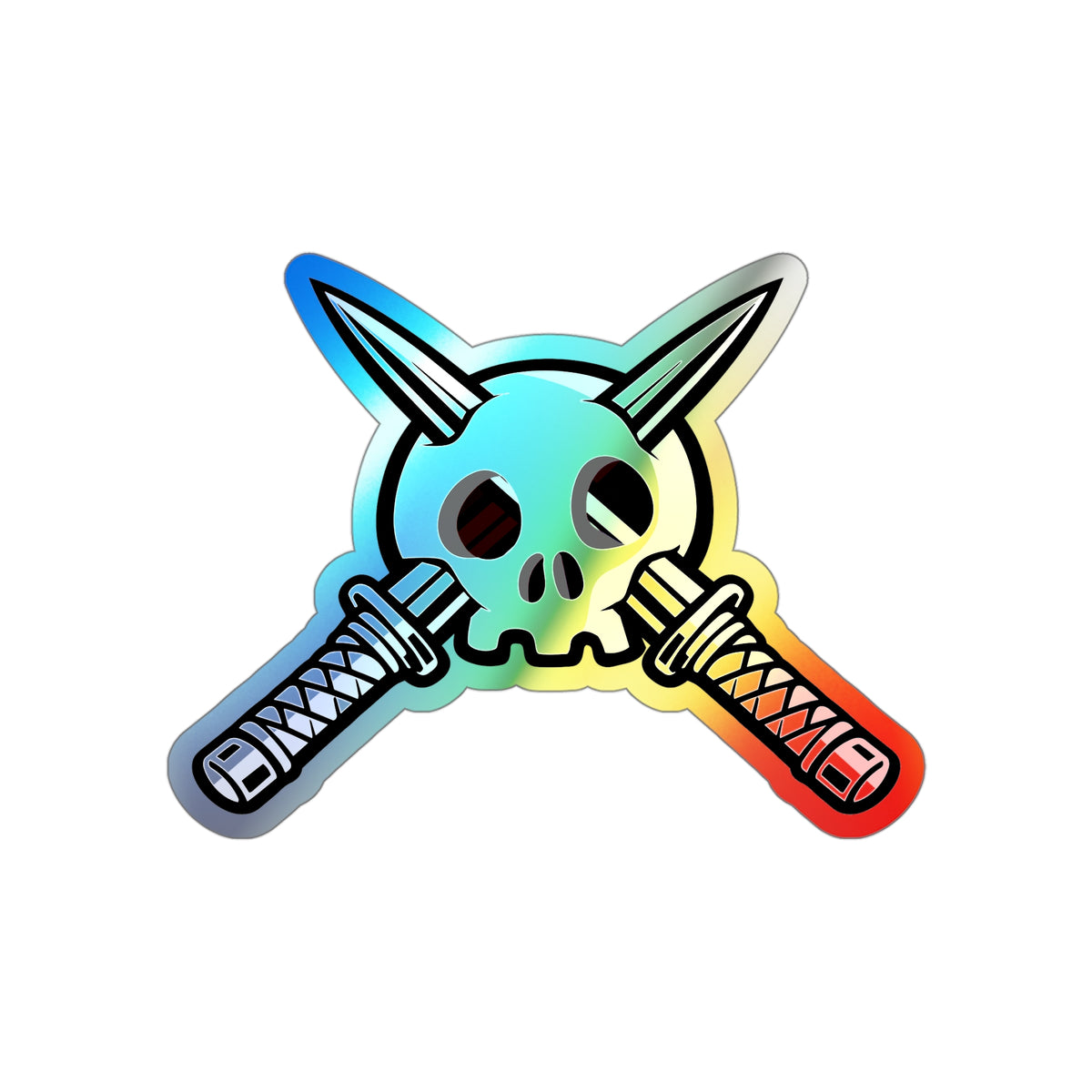 Trench Logo (White) Holographic Sticker