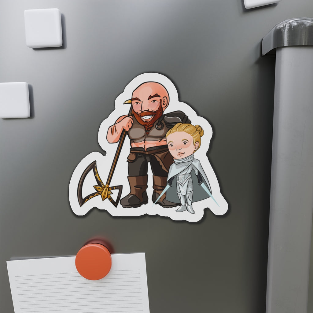 Dot and Mars Magnet (Chibi-Style)
