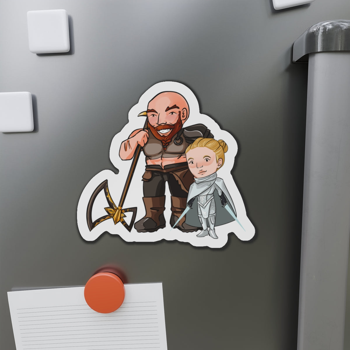 Dot and Mars Magnet (Chibi-Style)