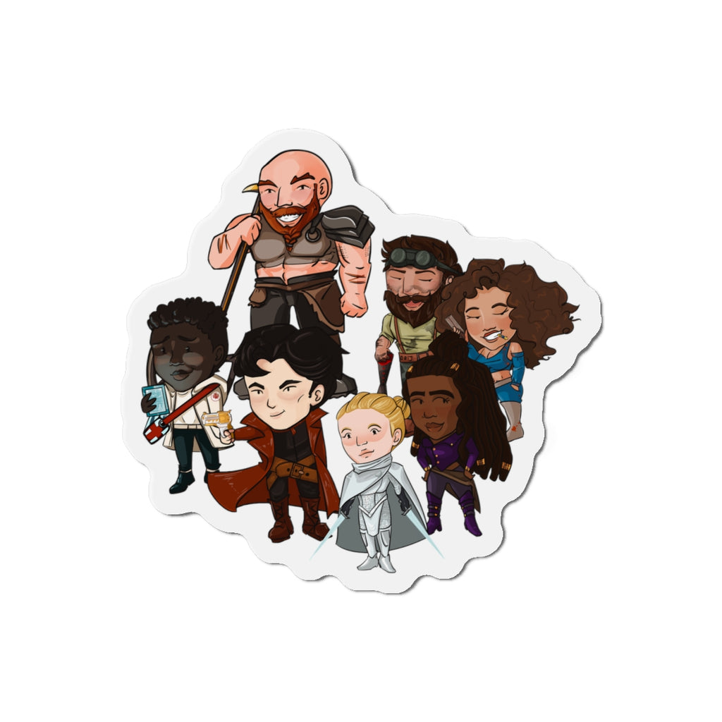 The Crew Huddle Magnet (Chibi-Style)