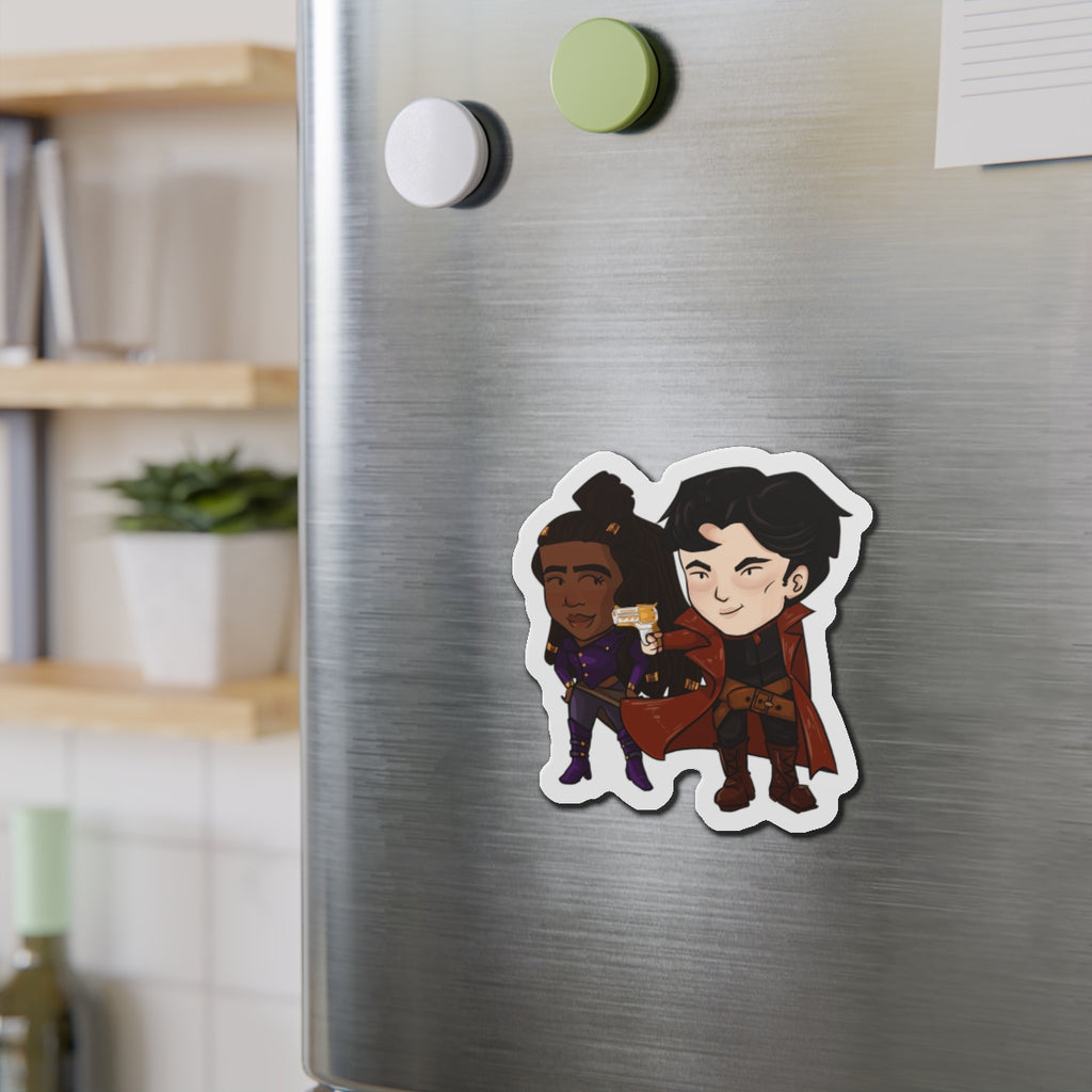 Grey and Minn Magnet (Chibi-Style)