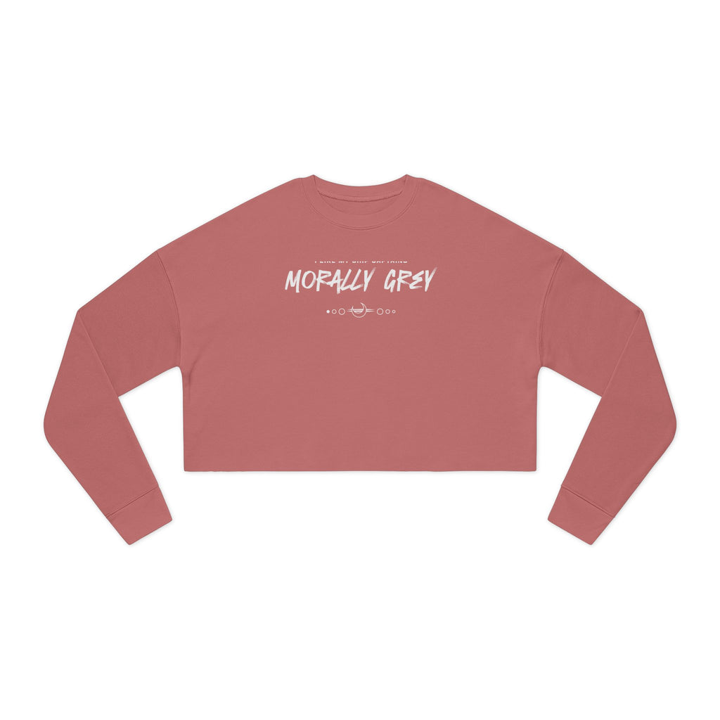 I Like My Ship Captains Morally Grey Cropped Sweatshirt