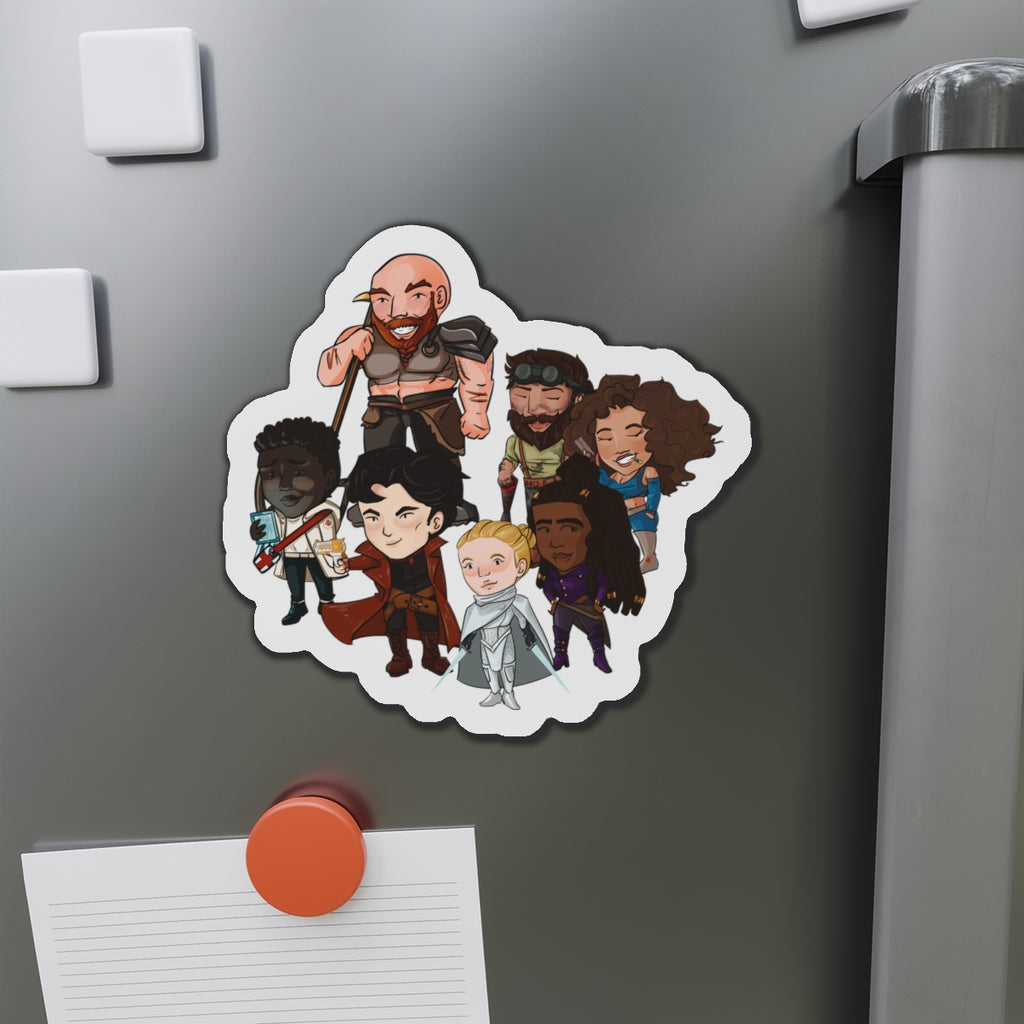 The Crew Huddle Magnet (Chibi-Style)