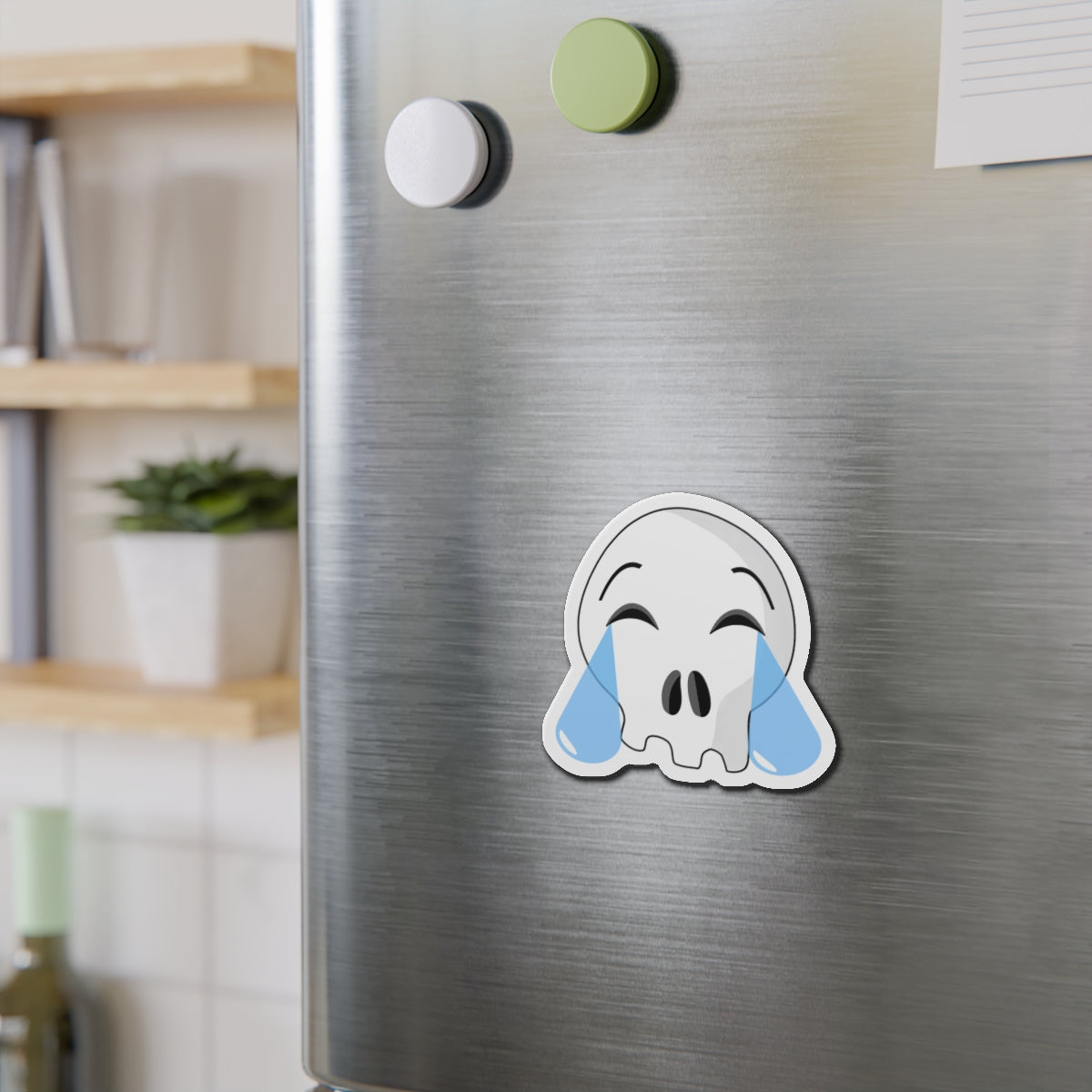 Laughing Crying Skull Magnet