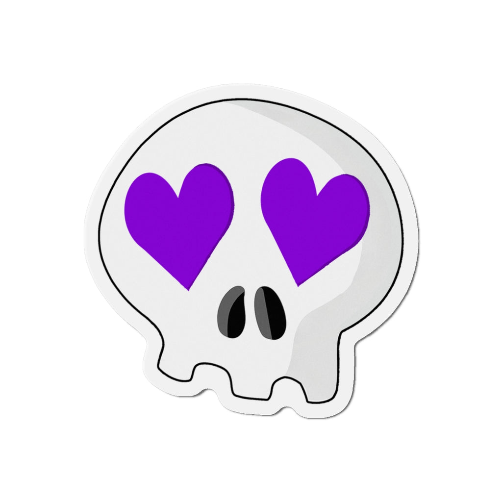 Heart-Eyes Skull Magnet (Purple)