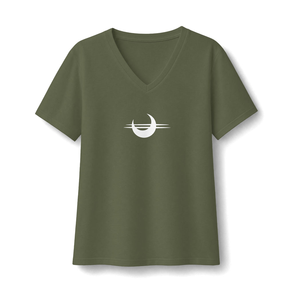 Stay Sturdy, Frens Crest Women's Relaxed V-Neck Tee