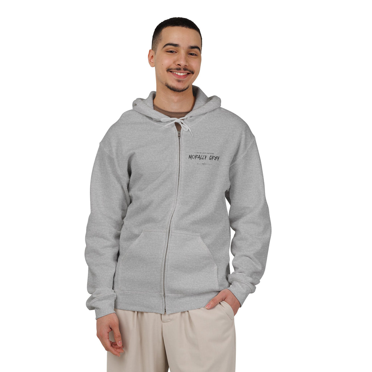 I Like My Ship Captains Morally Grey Zip Hoodie