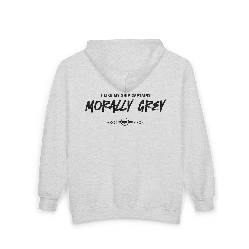 I Like My Ship Captains Morally Grey Zip Hoodie
