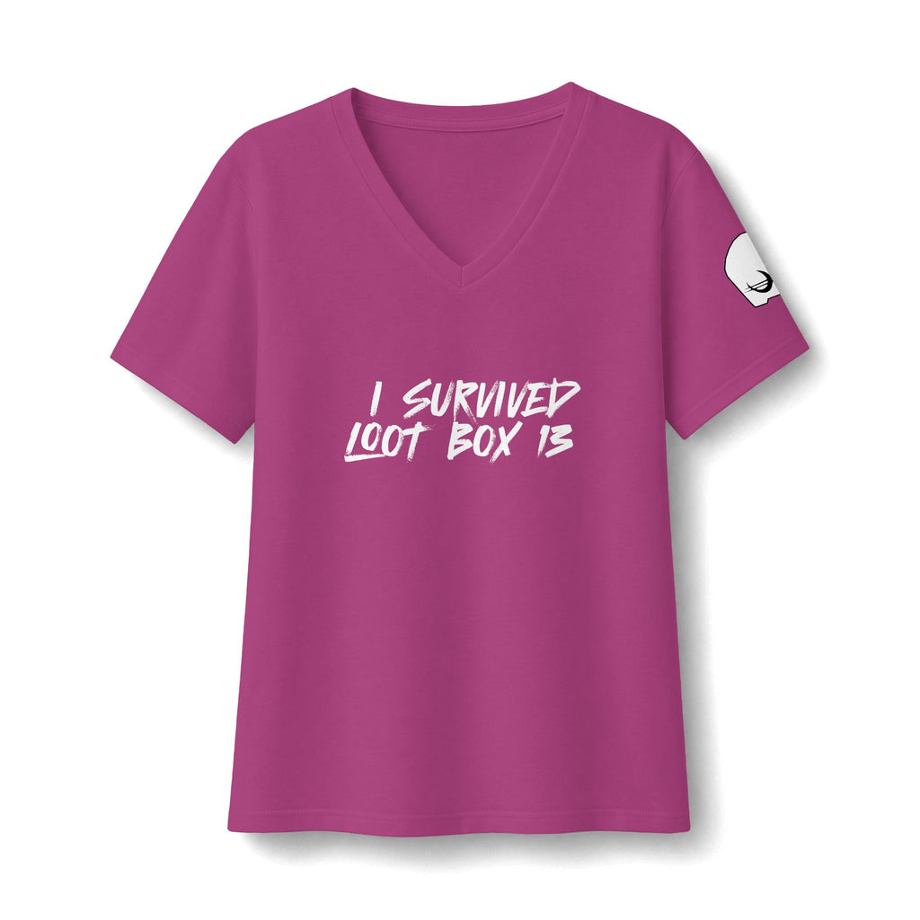 I Survived Loot Box 13 Women's Relaxed V-Neck Tee