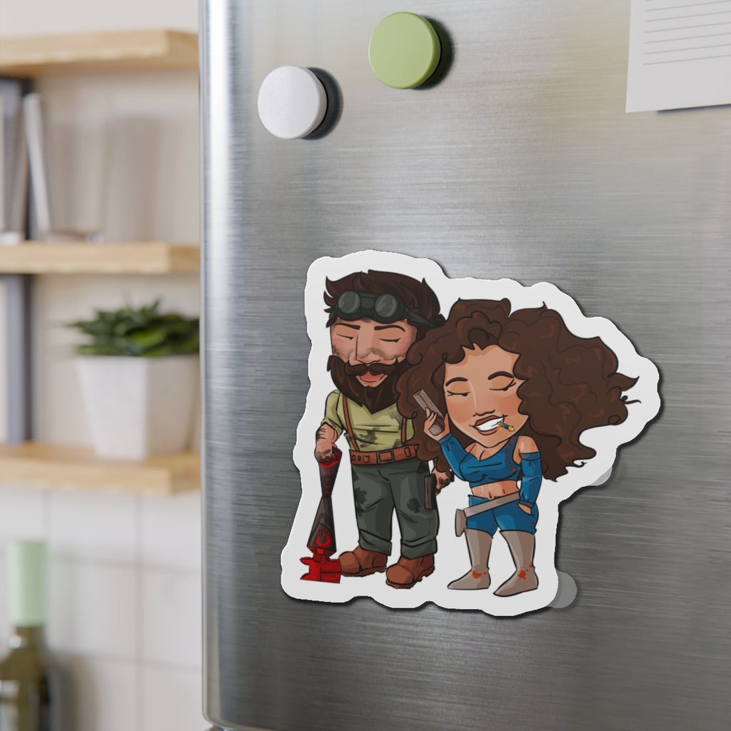 Willow and Bones Magnet (Chibi-Style)