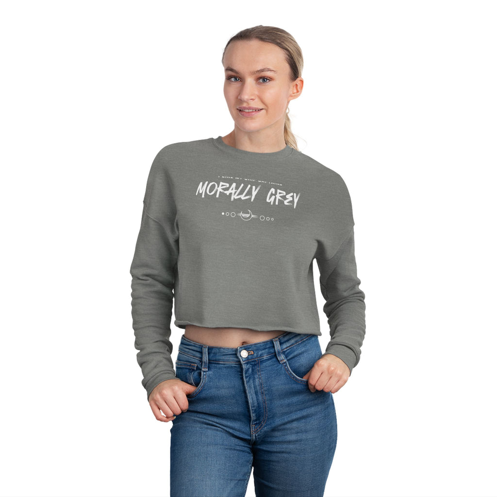 I Like My Ship Captains Morally Grey Cropped Sweatshirt