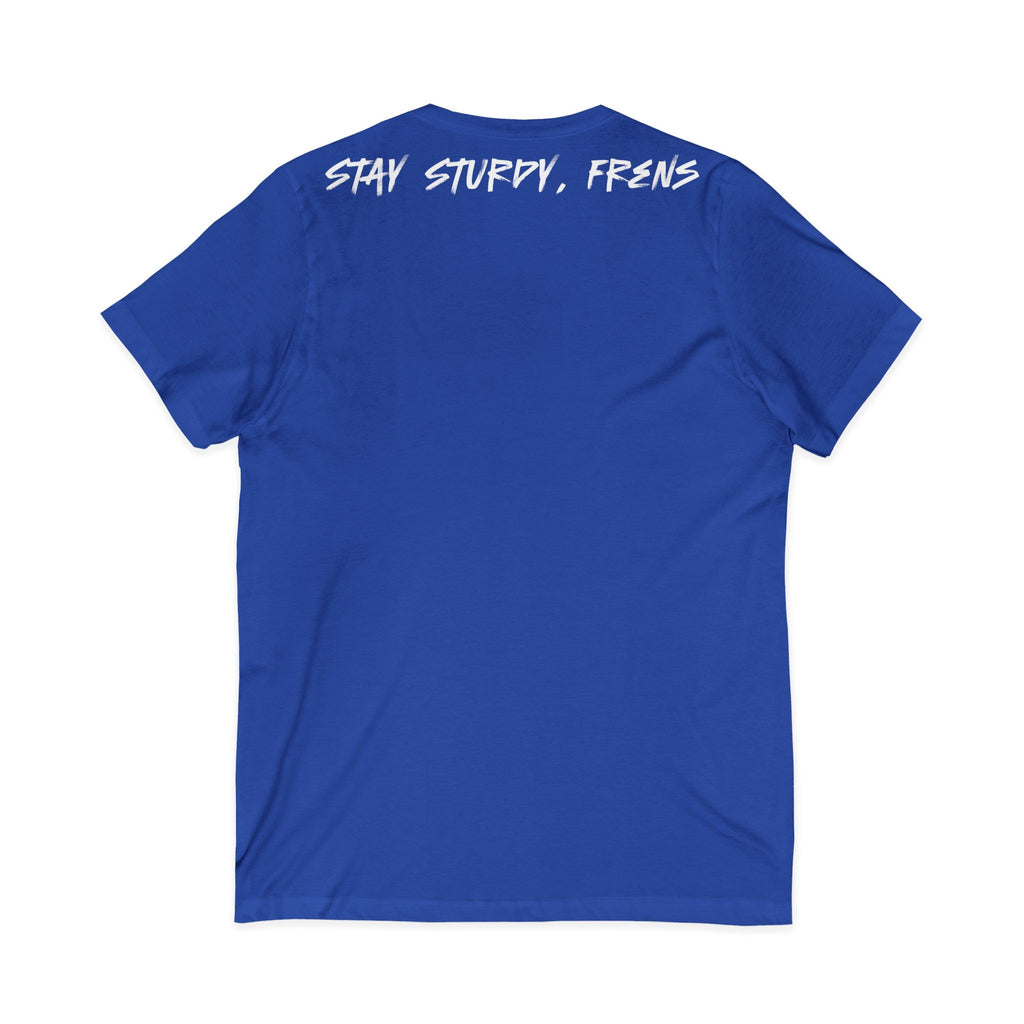 Stay Sturdy, Frens Crest V-Neck Tee