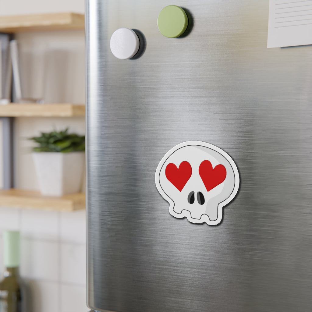 Heart-Eyes Skull Magnet