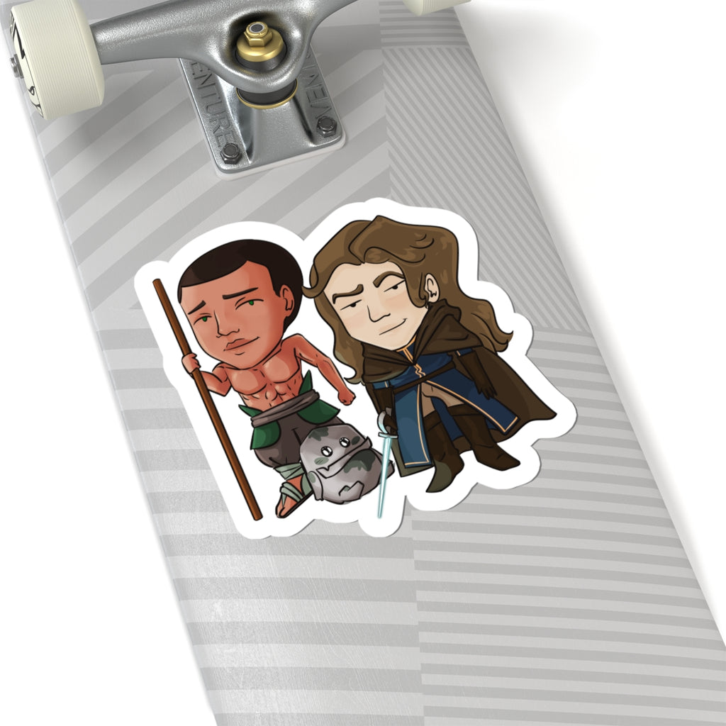 Cello, Eddie, and Little Izzy Sticker (Chibi-Style)