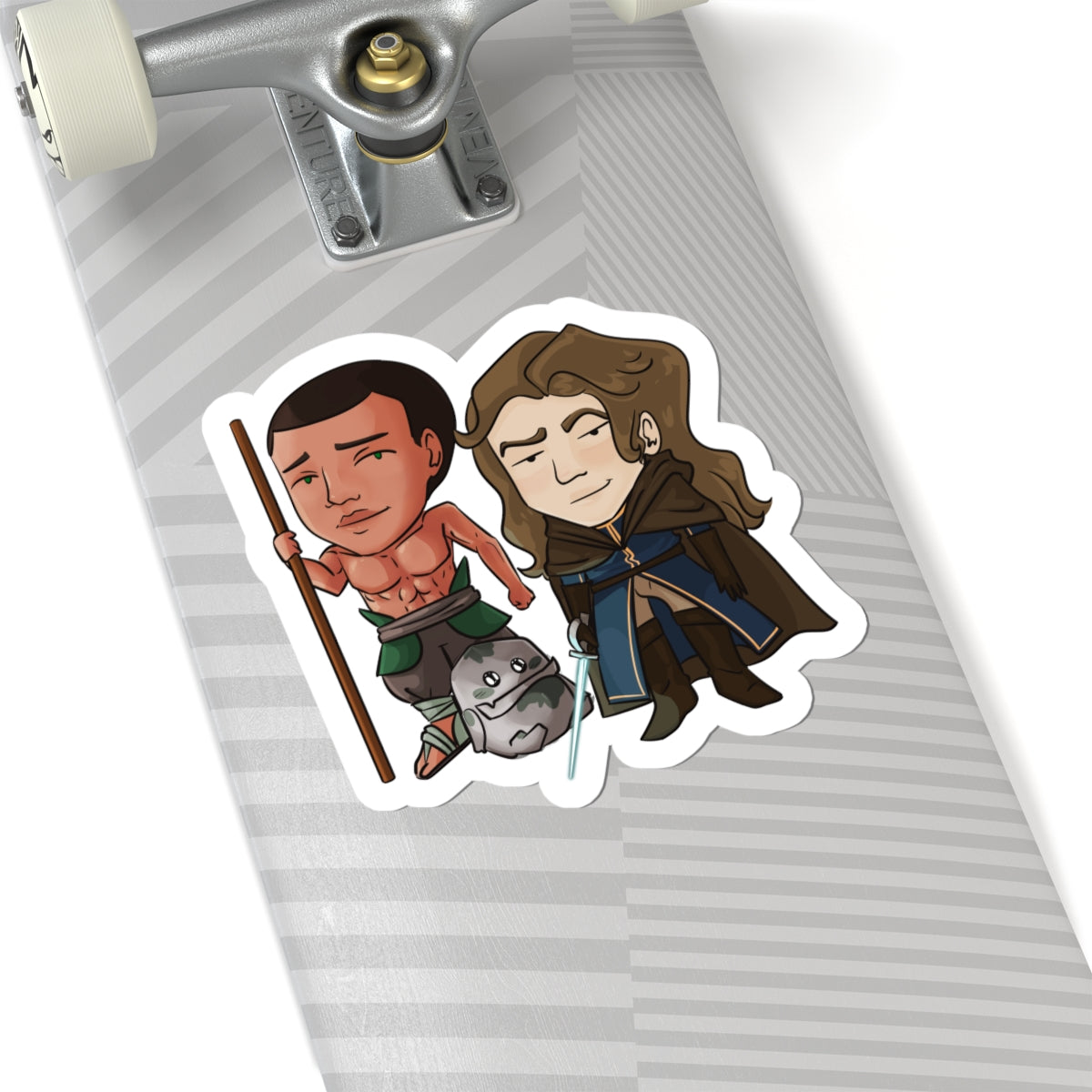 Cello, Eddie, and Little Izzy Sticker (Chibi-Style)