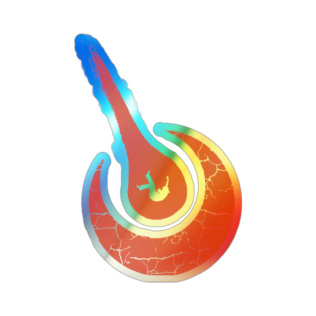 Maurice Africh Logo Holographic Sticker (Scarlet)
