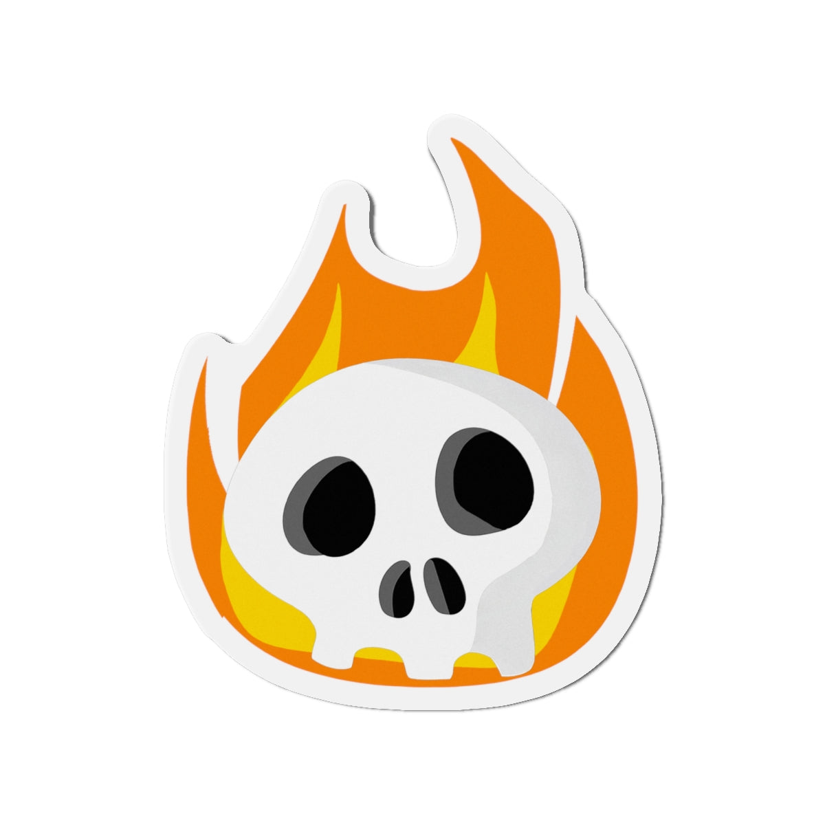 Flaming Skull Magnet