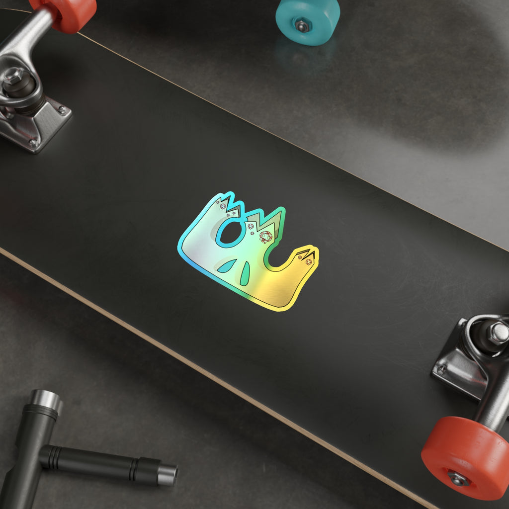 Crown Skull Holographic Sticker