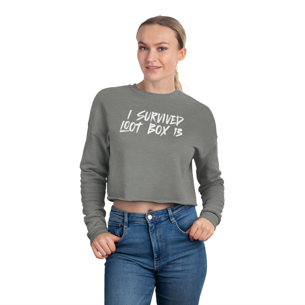 I Survived Loot Box 13 Cropped Sweatshirt
