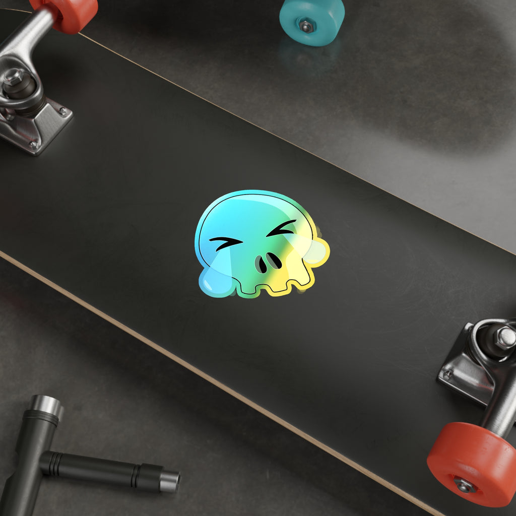 ROFL Skull Holographic Sticker