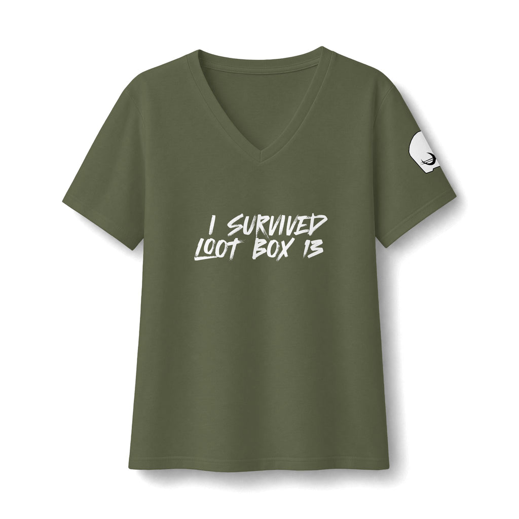 I Survived Loot Box 13 Women's Relaxed V-Neck Tee
