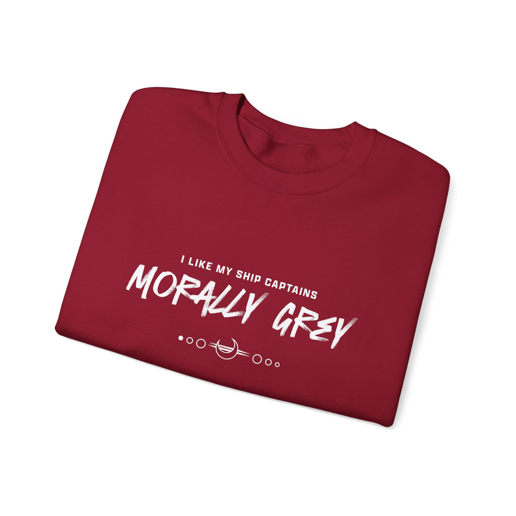 I Like My Ship Captains Morally Grey Crewneck Sweatshirt - Colors