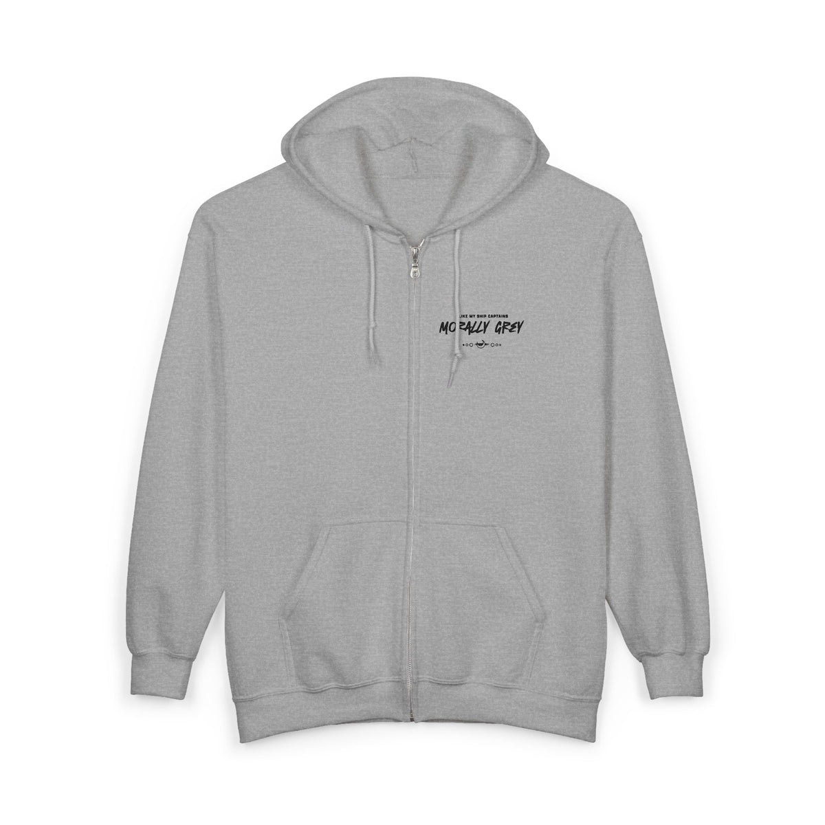 I Like My Ship Captains Morally Grey Zip Hoodie