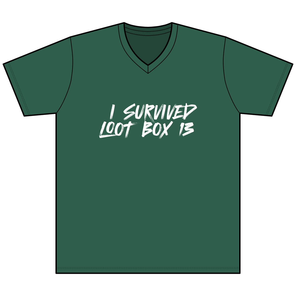 I Survived Loot Box 13 Heather V-Neck Tee