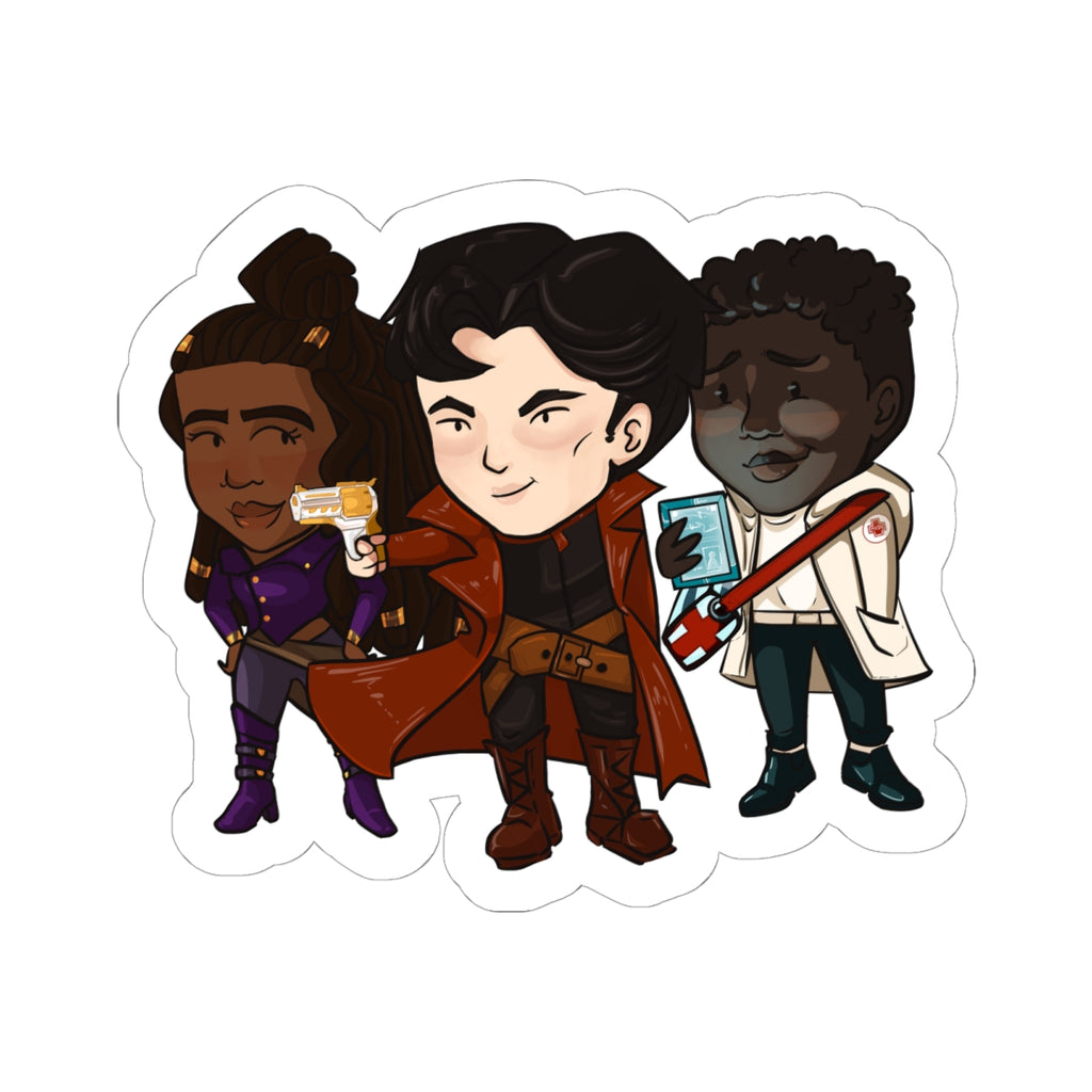 Grey, Minn, and Farlow Sticker (Chibi-Style)