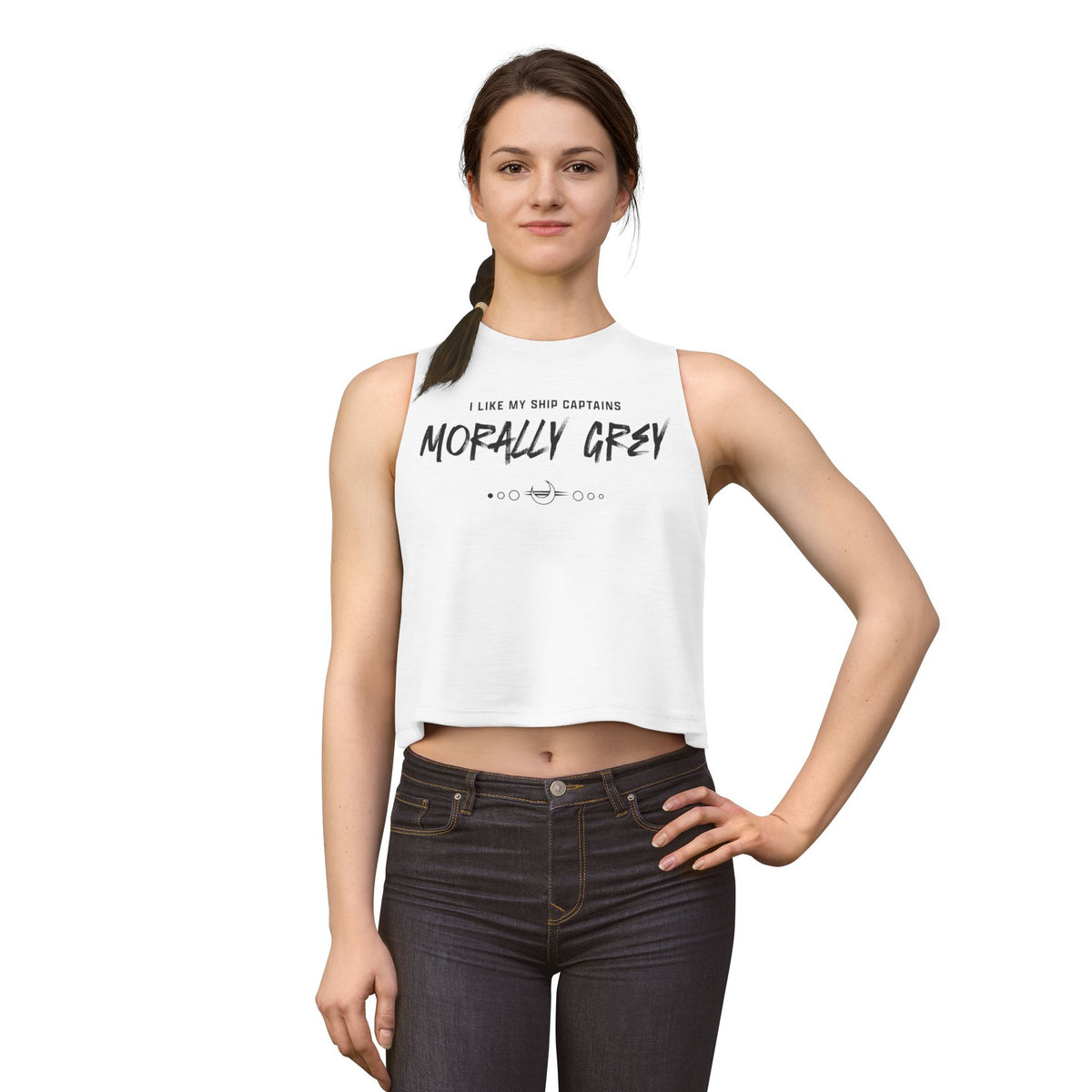 I Like My Ship Captains Morally Grey Crop Top
