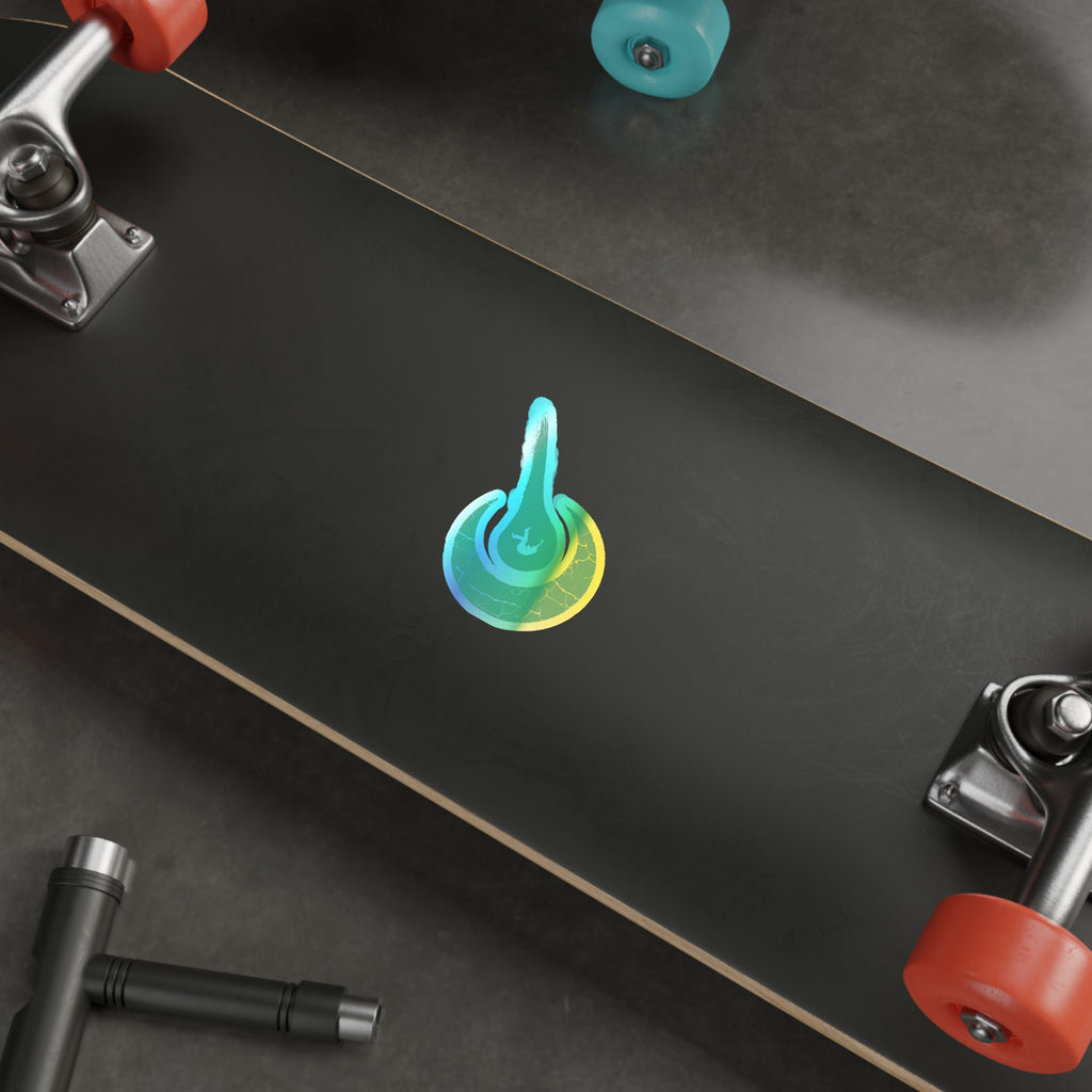 Maurice Africh Logo Holographic Sticker (Teal)