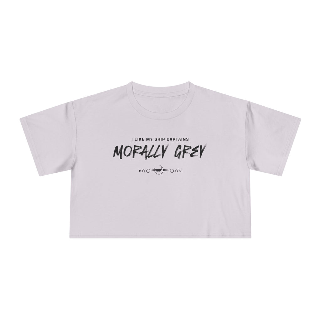 I Like My Ship Captains Morally Grey Crop Tee