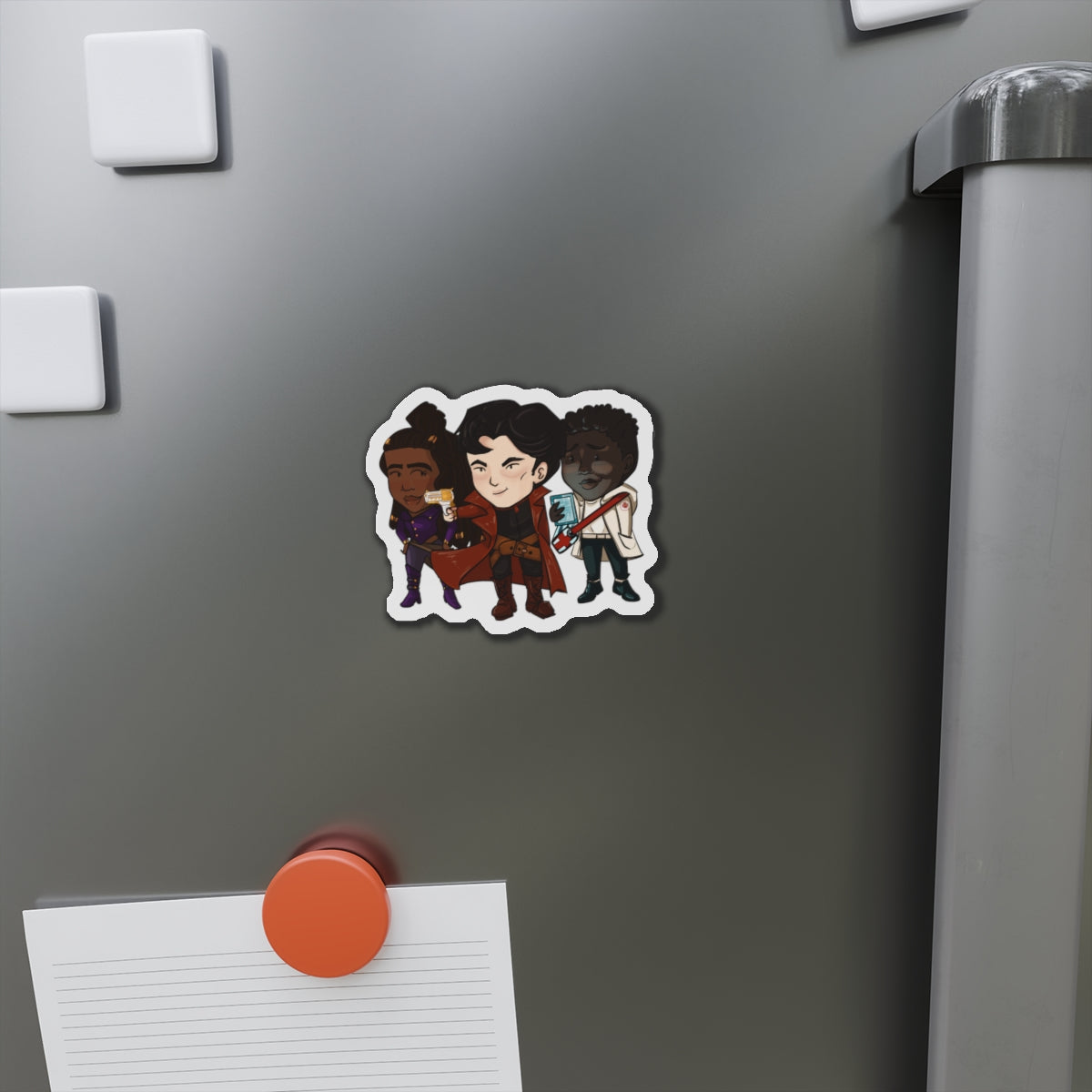 Grey, Minn, and Farlow Magnet (Chibi-Style)