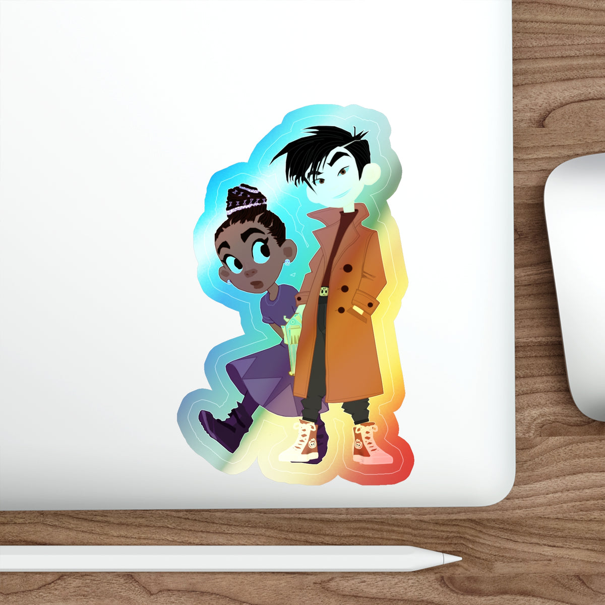 Grey and Minn Holographic Sticker (Kid Crew)