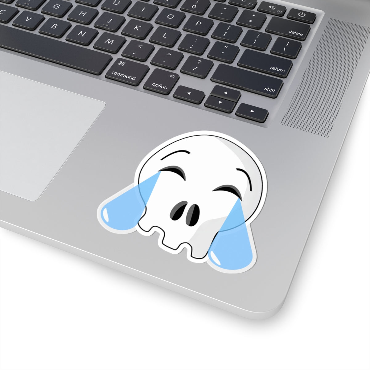 Laughing Crying Skull Sticker