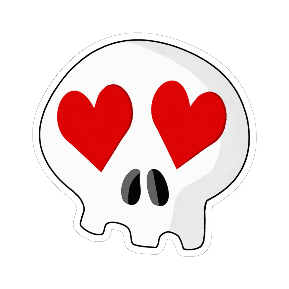 Heart-Eyes Skull Sticker Set (9 Stickers)