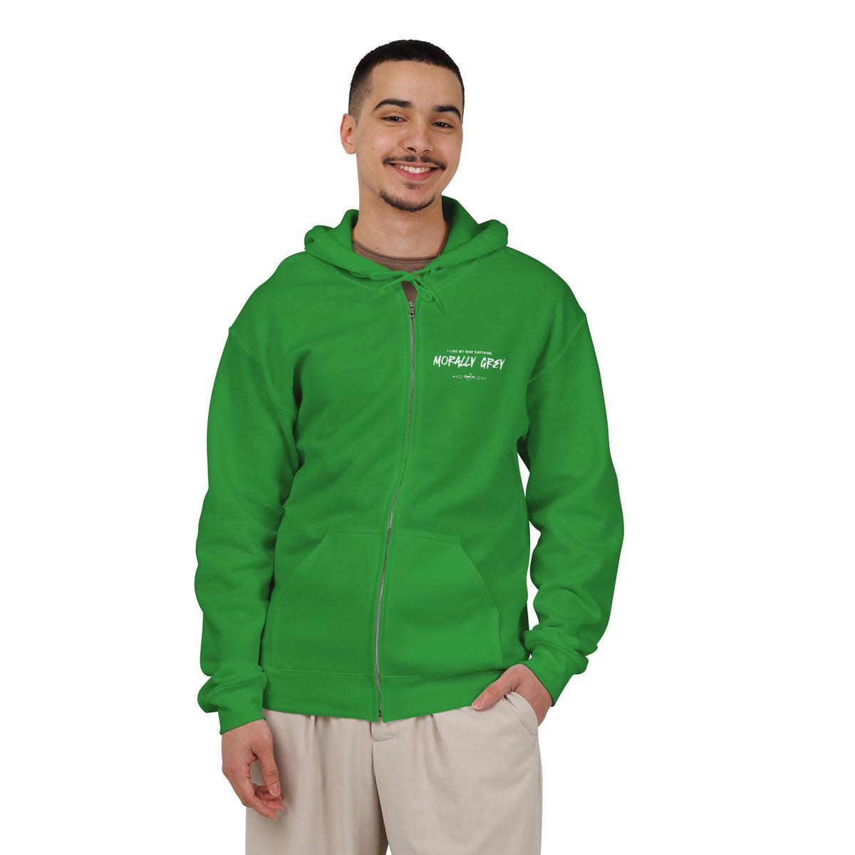 I Like My Ship Captains Morally Grey Zip Hoodie