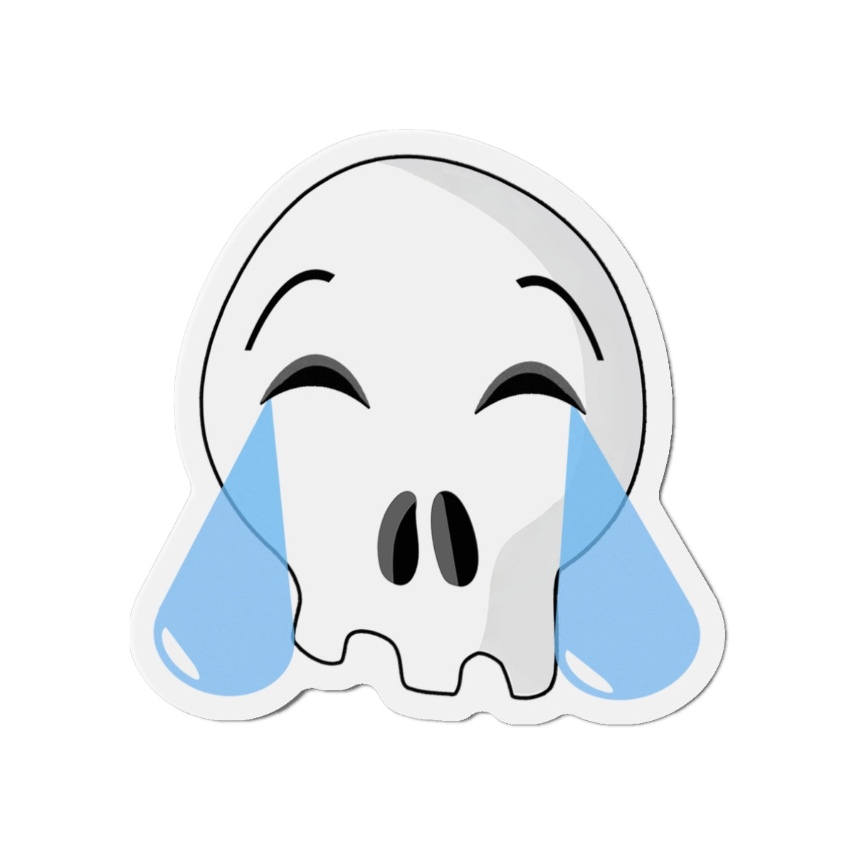 Laughing Crying Skull Magnet