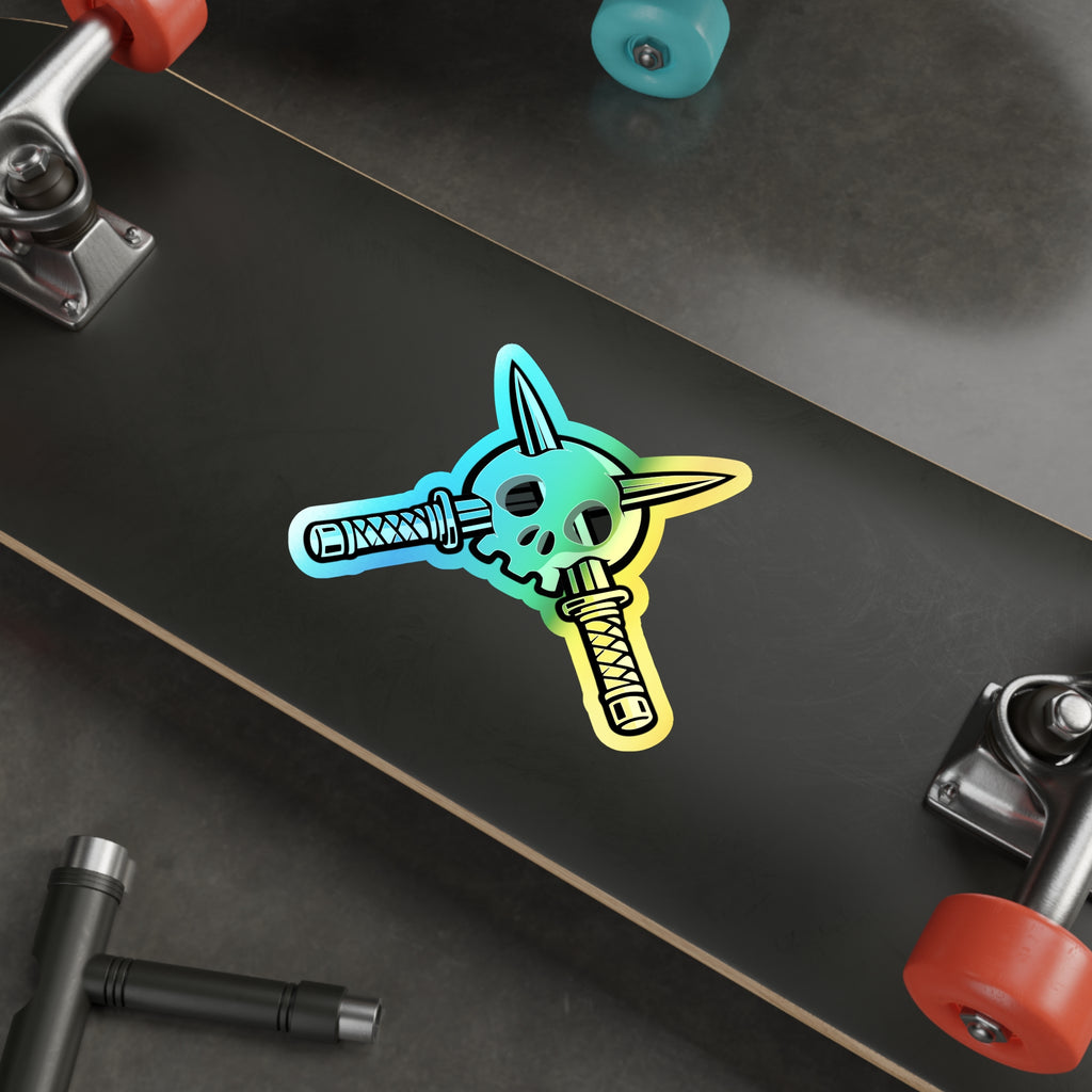 Trench Logo (White) Holographic Sticker