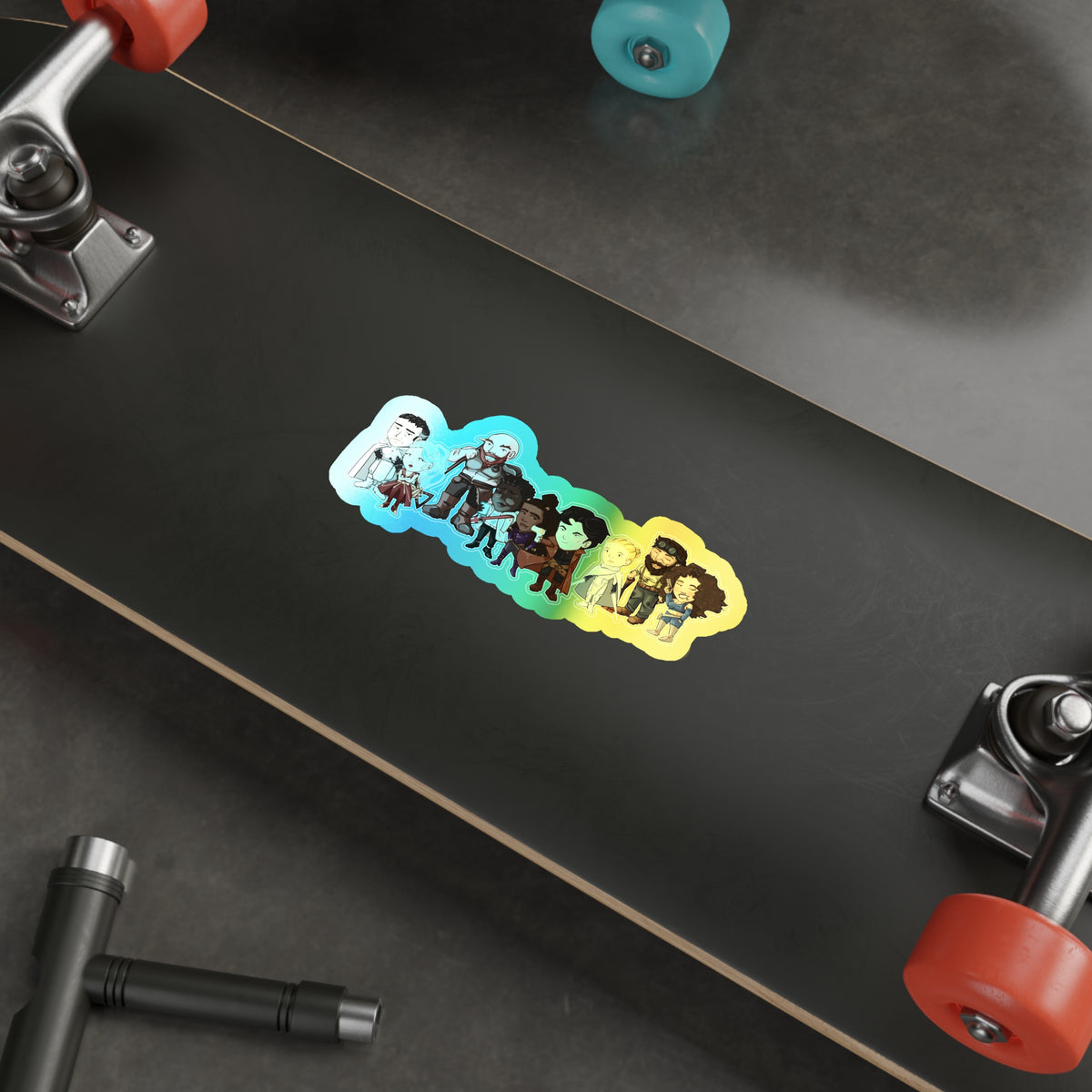 The Crew and Client Holographic Sticker (Chibi-Style)