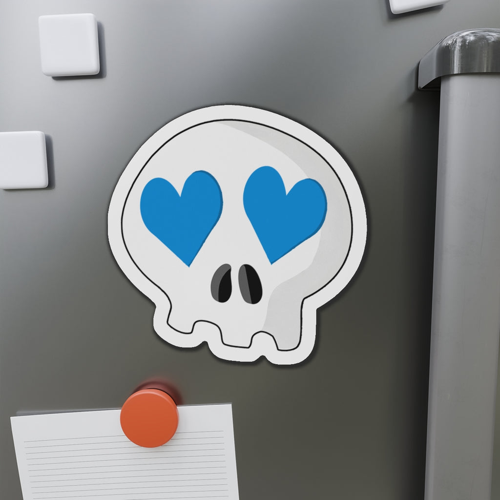 Heart-Eyes Skull Magnet (Blue)