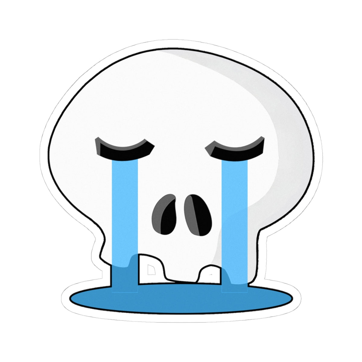 Crying Skull Sticker